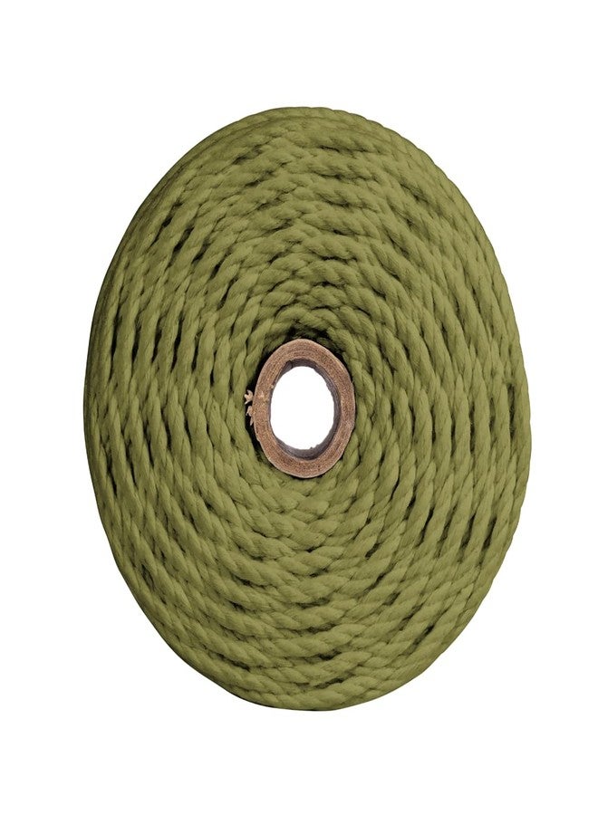 Bobbiny | 3 Ply Twisted Macrame Cotton Cord Dori (Roll Packaging) Thread for Macrame DIY and Other Projects | Mehandi Green | 3mm,100 Meter - Image 2